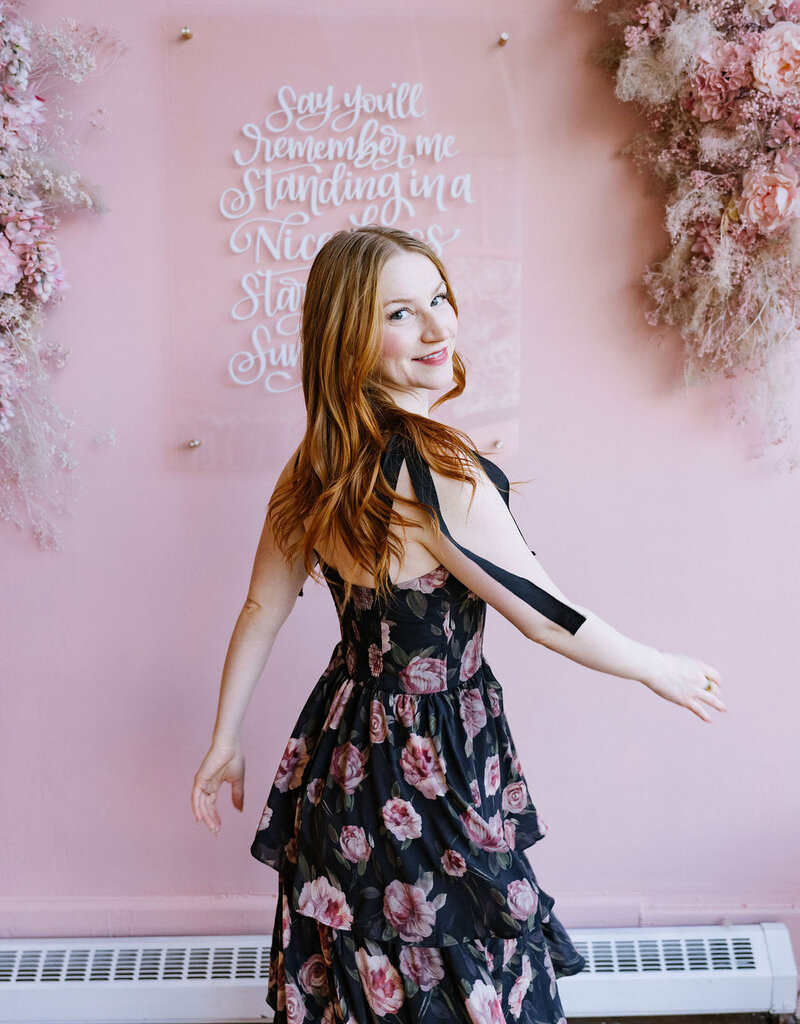 Dress Forum All For You Corset Tiered Maxi Dress with Shoulder Ties in Midnight Rose