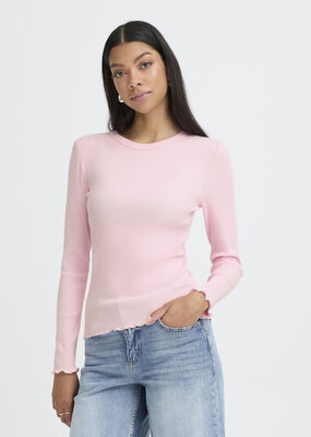 B.Young Sinne Cotton Rib Long Sleeve T-Shirt