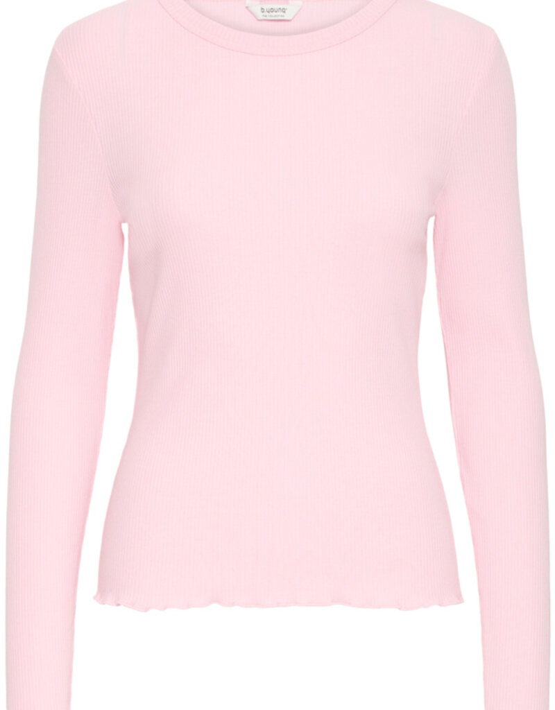 B.Young Sinne Rib T-Shirt in Parfait Pink