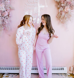 Z-Supply Josie Heart Pant in Pink Crush