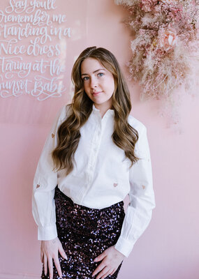 ICHI Lovely Shirt with Cut-Out Hearts in Cloud Dancer