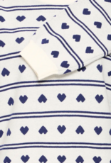 ICHI Brielle Pullover in Birch with Blue Hearts