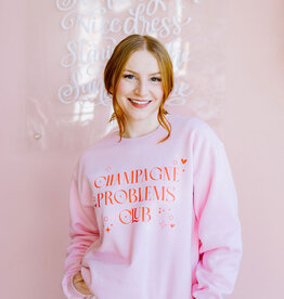 Perfectly Imperfect Designs Champagne Problems Club Crewneck