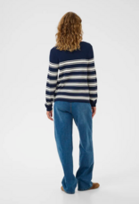 Cream Villea Pullover in Navy Stripe