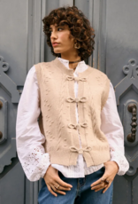 Cream Samira Vest in Oat Melange