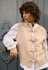 Cream Samira Vest in Oat Melange