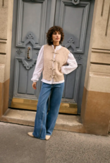 Cream Samira Vest in Oat Melange