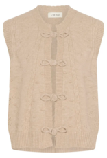 Cream Samira Vest in Oat Melange