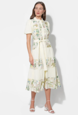Adelyn Rae Octavia Embroidery Eyelet Tiered Midi Dress