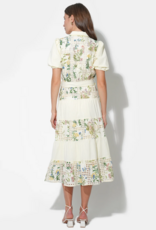 Adelyn Rae Octavia Embroidery Eyelet Tiered Midi Dress