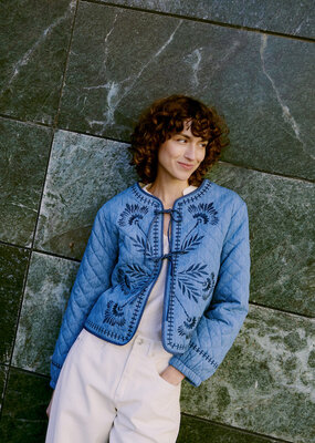 B.Young Kissa Cotton Quilted Embroidered Jacket