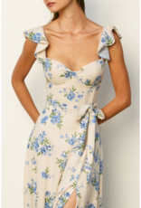 Dress Forum Love Galore Bustier Flutter Dress in Dream Blue Floral