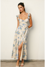 Dress Forum Love Galore Bustier Flutter Dress in Dream Blue Floral