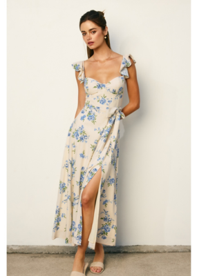 Dress Forum Love Galore Bustier Flutter Dress in Dream Blue Floral