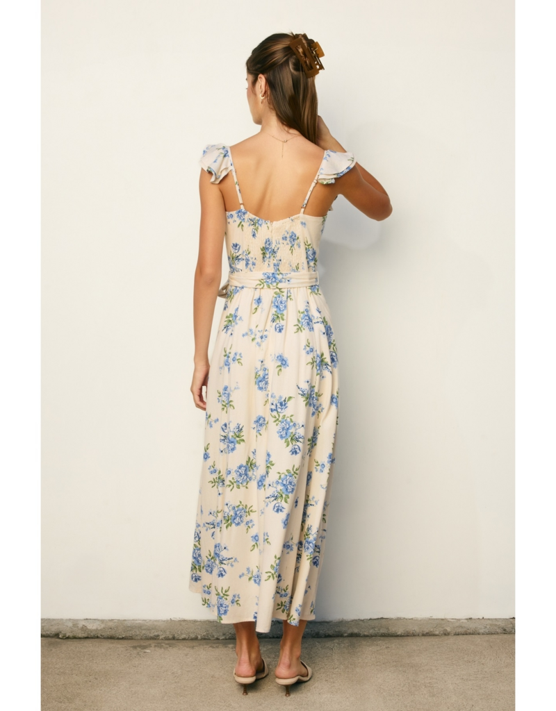 Dress Forum Love Galore Bustier Flutter Dress in Dream Blue Floral