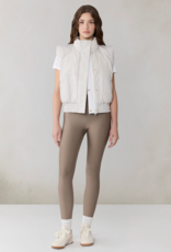 Soia and Kyo Brenna Reversible Down Vest in Light Oak Gingham