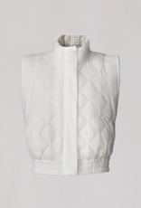 Soia and Kyo Brenna Reversible Down Vest in Light Oak Gingham