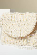 Lilla Haven Bridal Pearl Beaded Flap Clutch