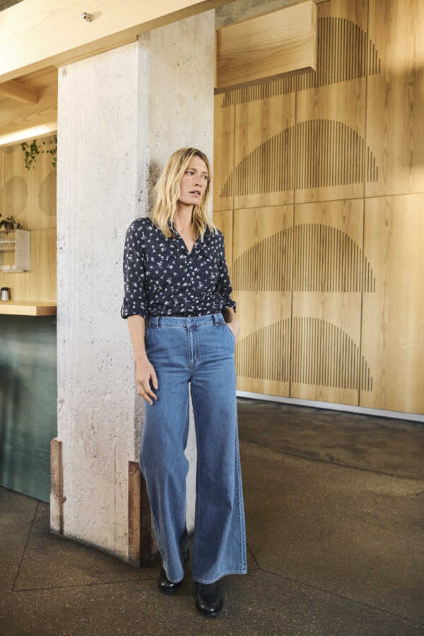 Safinas Denim Trousers in Medium Blue - Adorn Boutique