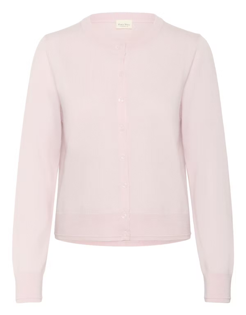 Part Two Noelani Wool Cardigan in Mauve Chalk