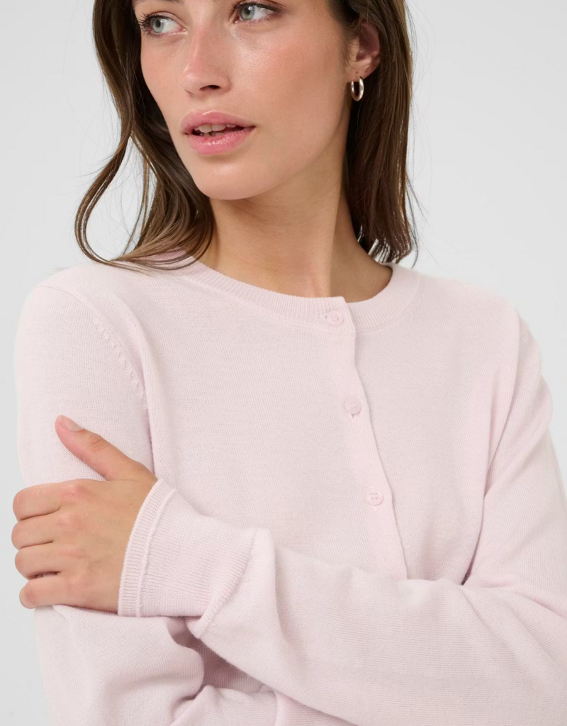 Part Two Noelani Wool Cardigan in Mauve Chalk