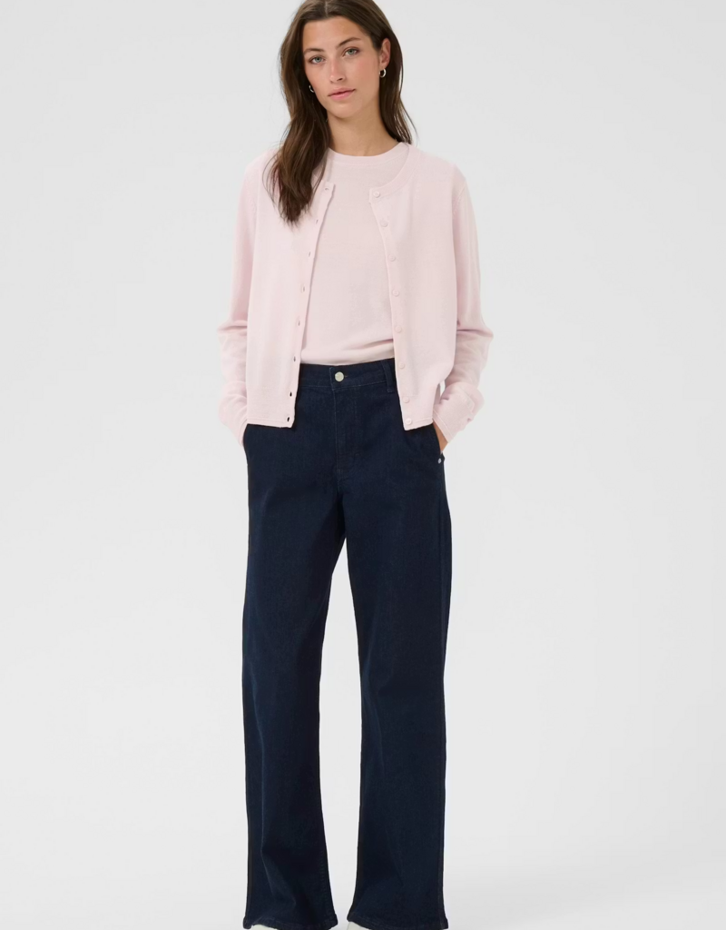 Part Two Noelani Wool Cardigan in Mauve Chalk