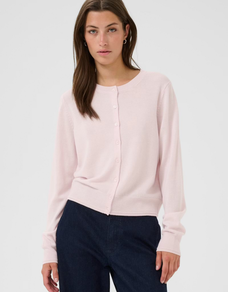 Part Two Noelani Wool Cardigan in Mauve Chalk