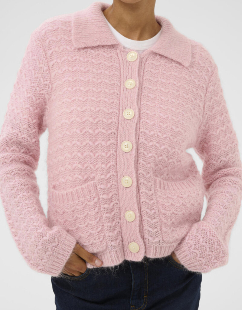 Part Two Zora Cardigan in Orchid Smoke Melange