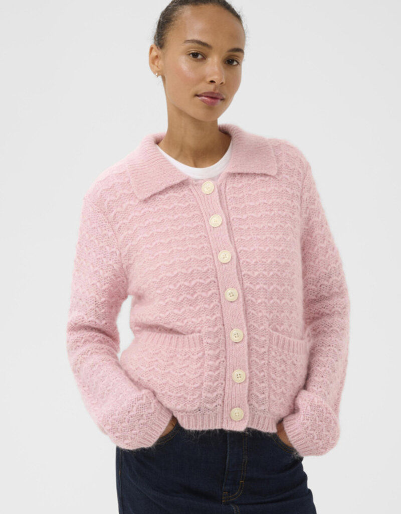 Part Two Zora Cardigan in Orchid Smoke Melange