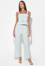 Adelyn Rae Julia Smocked Gingham Top in Jade/White