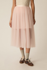 Des Petits Hauts Valerina Pleated Mesh Skirt in Bubblegum Pink