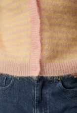 Des Petits Hauts Alvaro Cardigan in Butter & Bubblegum Stripe