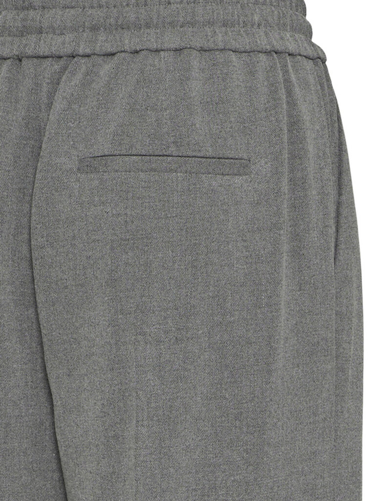 B.Young Encore Tapered Drawstring Trouser in Grey Melange