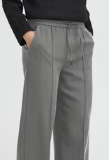 B.Young Encore Tapered Drawstring Trouser in Grey Melange