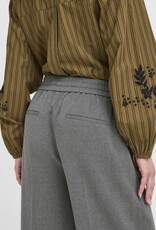 B.Young Encore Tapered Drawstring Trouser in Grey Melange