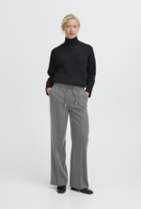 B.Young Encore Tapered Drawstring Trouser in Grey Melange