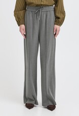 B.Young Encore Tapered Drawstring Trouser in Grey Melange