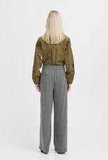 B.Young Encore Tapered Drawstring Trouser in Grey Melange