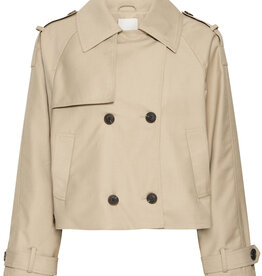 ICHI Parza Cropped Trench Coat *Only One Left - Size 14*