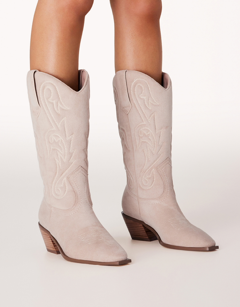 Billini Townes Boot in Beige Suede