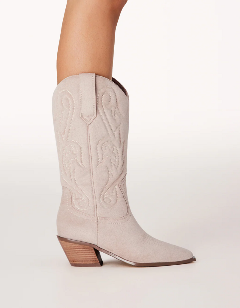 Billini Townes Boot in Beige Suede