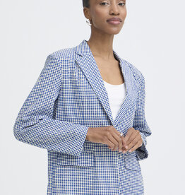 ICHI Jilma Gingham Blazer