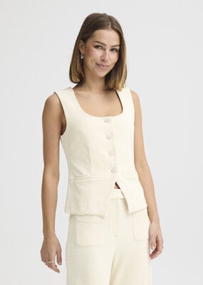ICHI Kate Textured Waistcoat