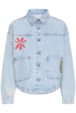 ICHI Bauve Embroidered Denim Jacket