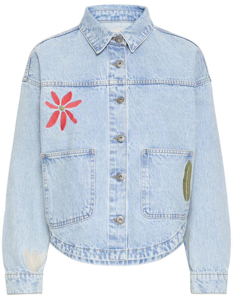 ICHI Bauve Embroidered Denim Jacket