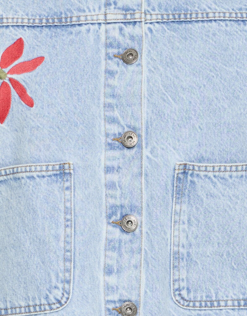ICHI Bauve Embroidered Denim Jacket