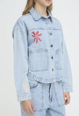 ICHI Bauve Embroidered Denim Jacket