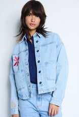 ICHI Bauve Embroidered Denim Jacket