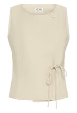 ICHI Givana Tie Waistcoat in Eucalyptus