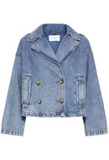B.Young Citan Short Denim Trench Coat